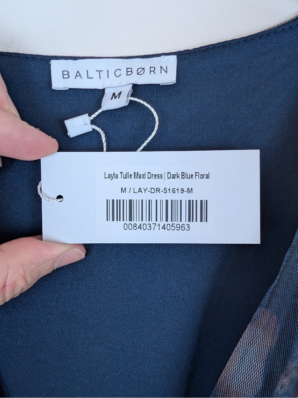 Baltic Born Layla Tulle Maxi Dress Dark Blue Floral - Picture 4 of 8
